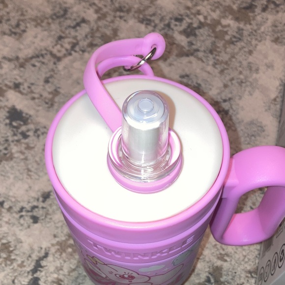 Pink water bottle “angel” 850ML NWT COMES WITH STRAW - Picture 3 of 5